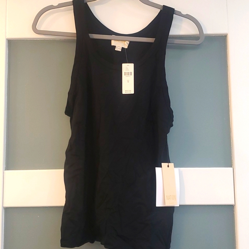 NWT Nation Black Tank Top